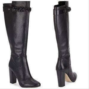 Saks fifth avenue braided leather boots